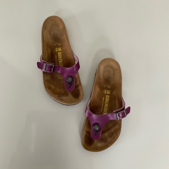 Birkenstock, purple gizeh sandals - Picture 2 of 12